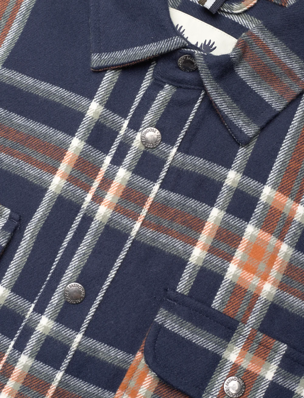 Fat Moose - Adrian cotton check shirt - flanell-hemden - navy check - 4