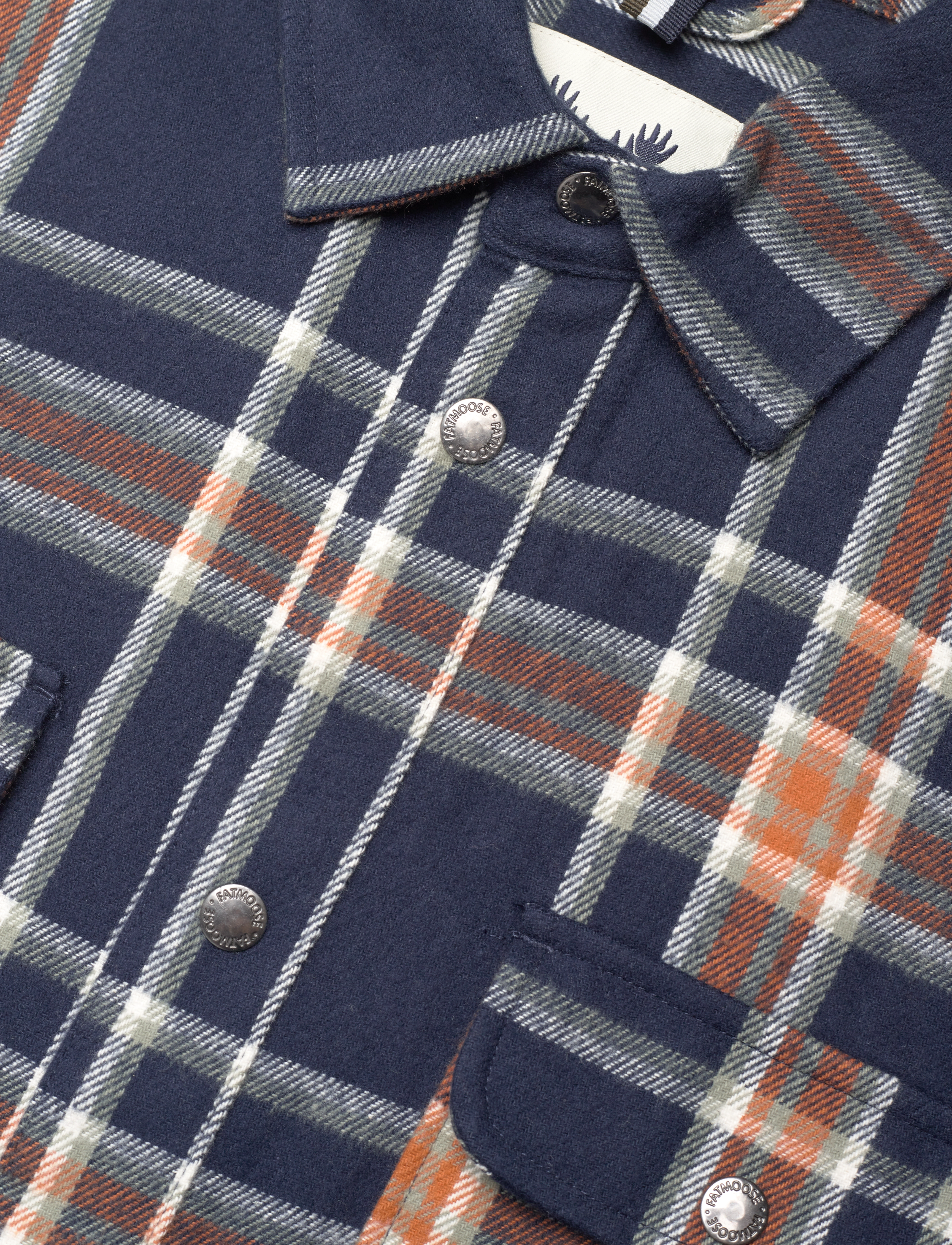 Fat Moose - Adrian cotton check shirt - mehed - navy check - 4