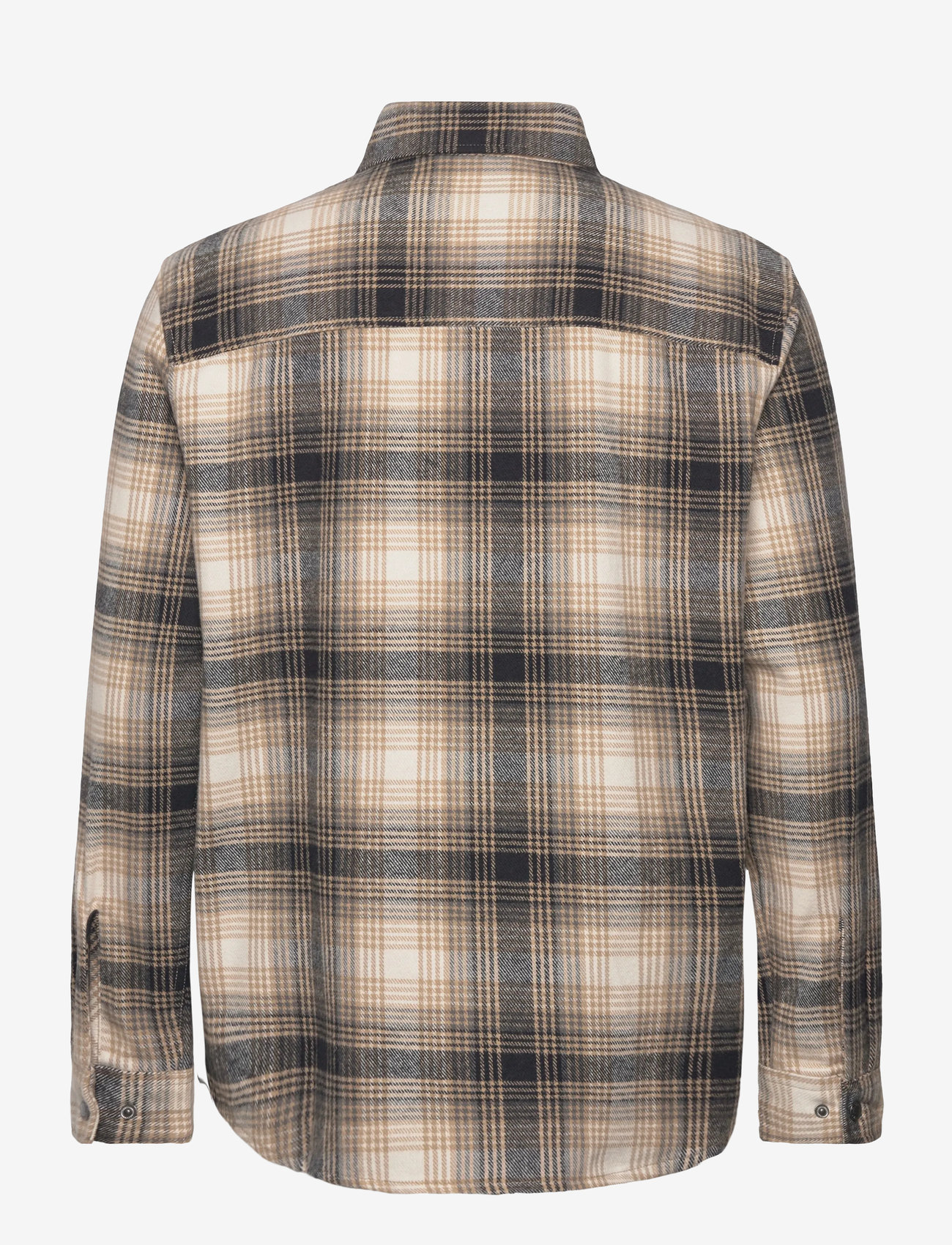 Fat Moose - Adrian cotton check shirt - flannel-skjorter - sand / black - 2