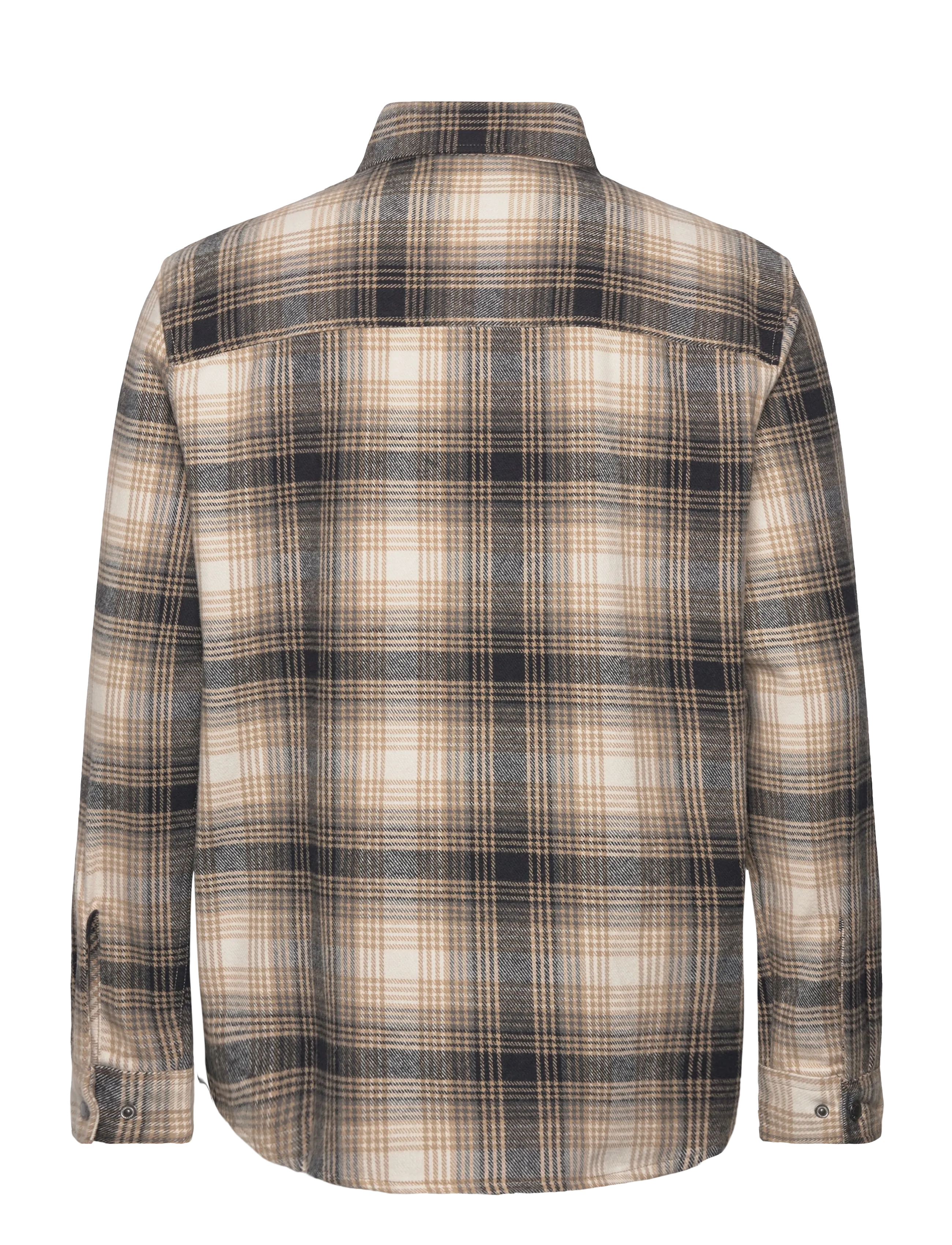 Fat Moose - Adrian cotton check shirt - flannel skyrtur - sand / black - 2