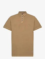 Fat Moose - Landon Cotton Pique Polo SS - short-sleeved polos - khaki - 0