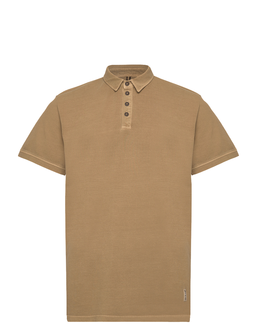 Fat Moose - Landon Cotton Pique Polo SS - kurzärmelig - khaki - 1
