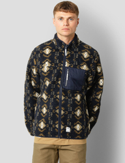 Fat Moose - Hugh Fleece Inka Jacket - vesten - dark navy inka - 2