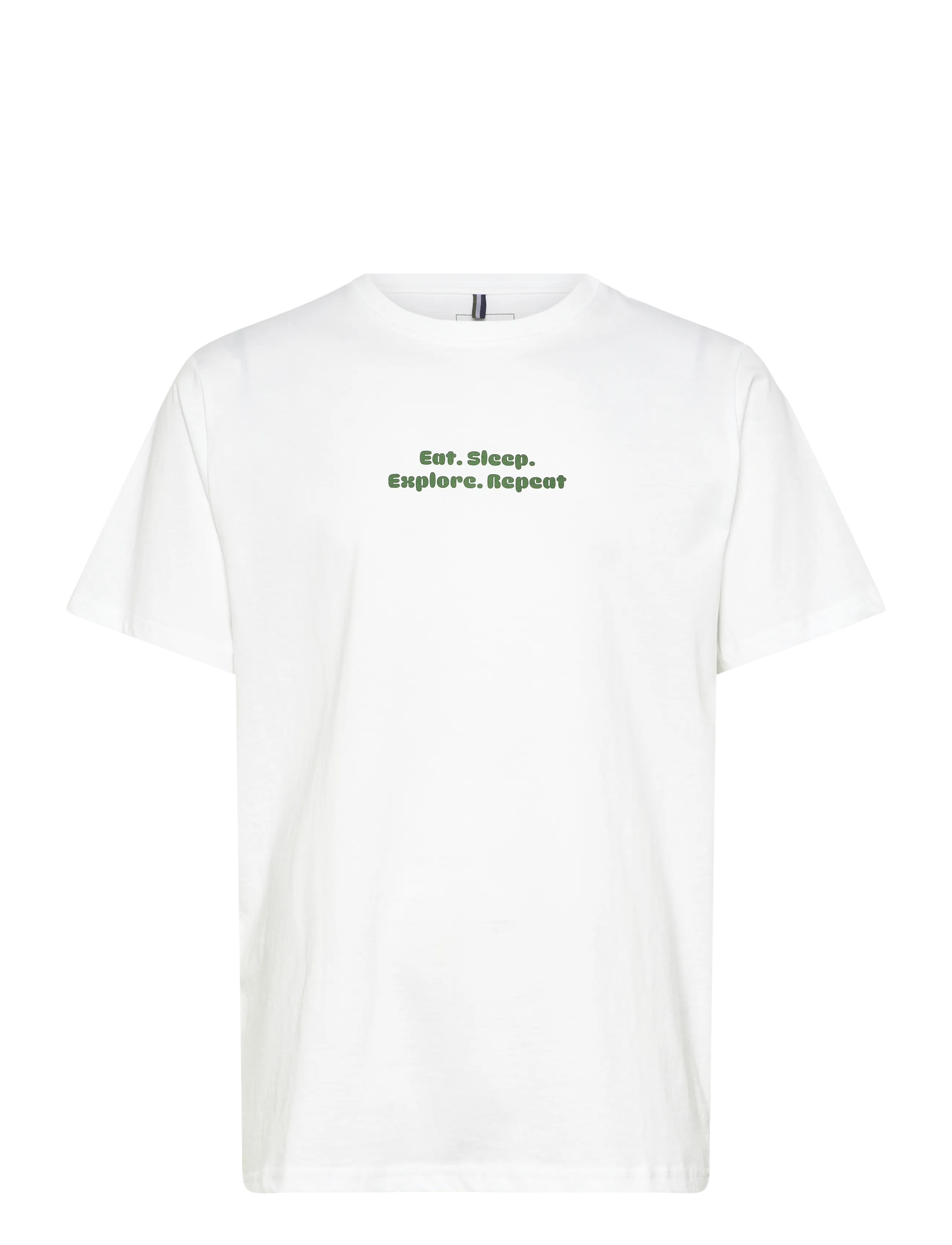 FAT MOOSE Eat Sleep T-Shirt Weiß - S - Herren