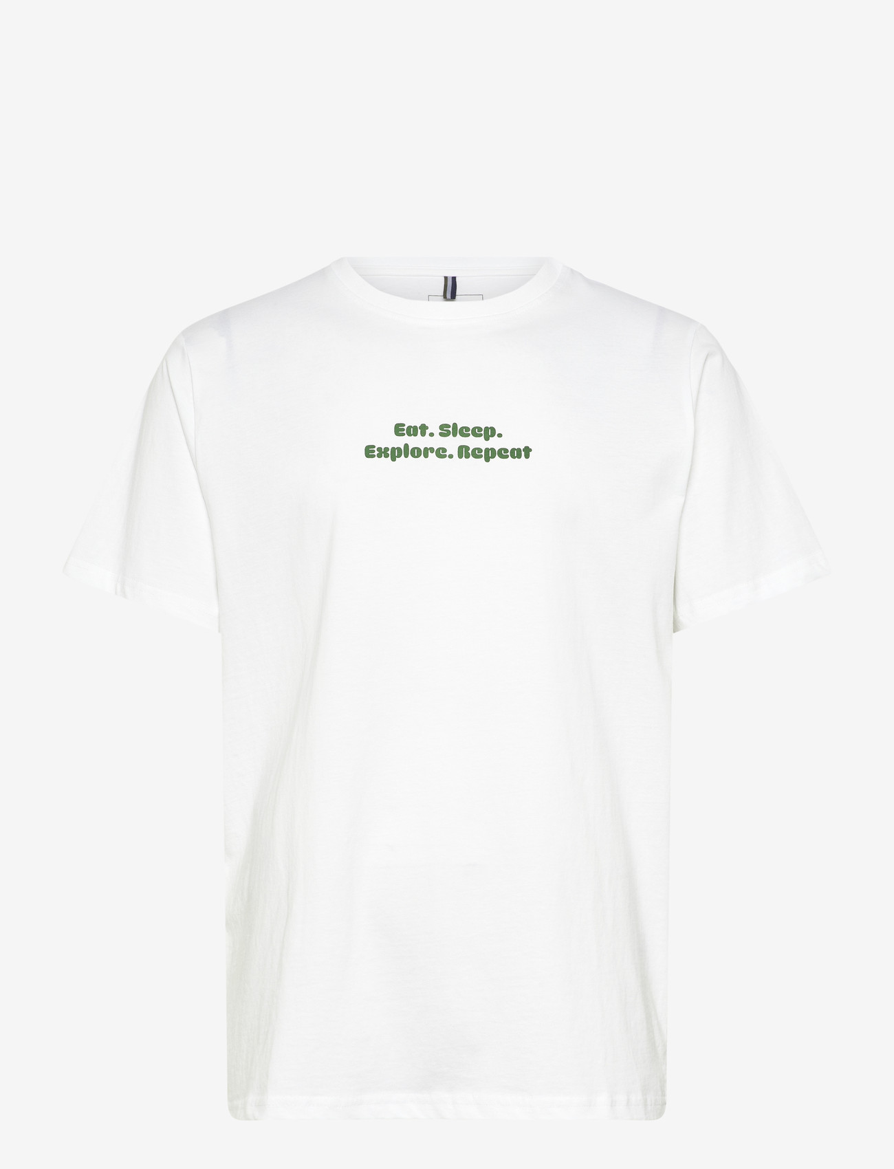 Fat Moose - Eat Sleep t-shirt - kurzärmelig - white - 1