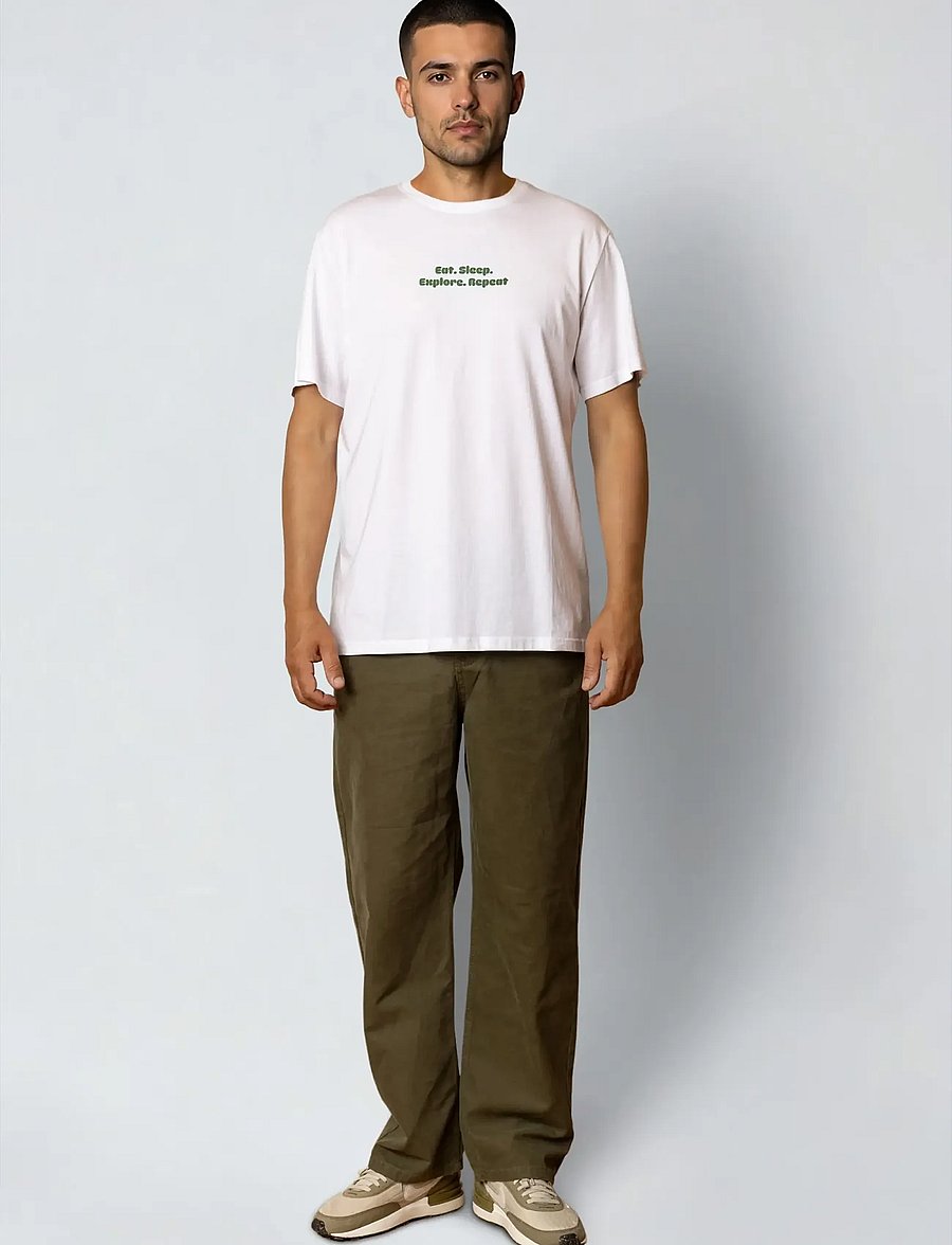 Fat Moose - Eat Sleep t-shirt - lühikeste varrukatega t-särgid - white - 3
