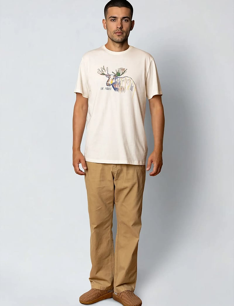 Fat Moose - Moose t-shirt - kurzärmelig - ecru - 3