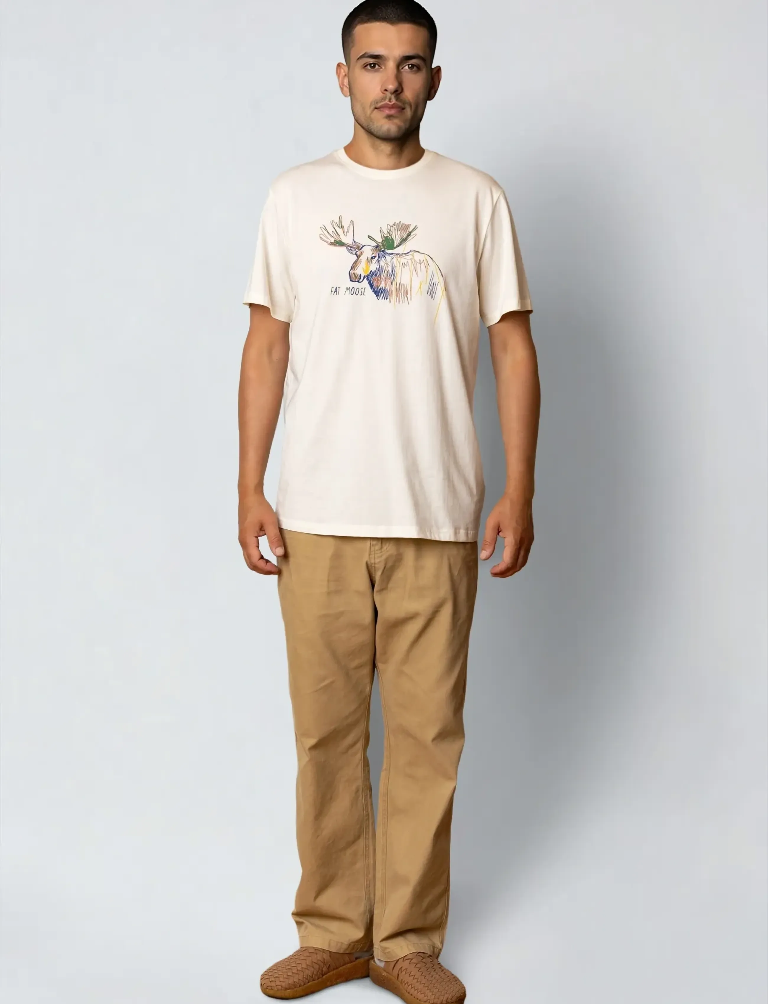 Fat Moose - Moose t-shirt - ecru - 3