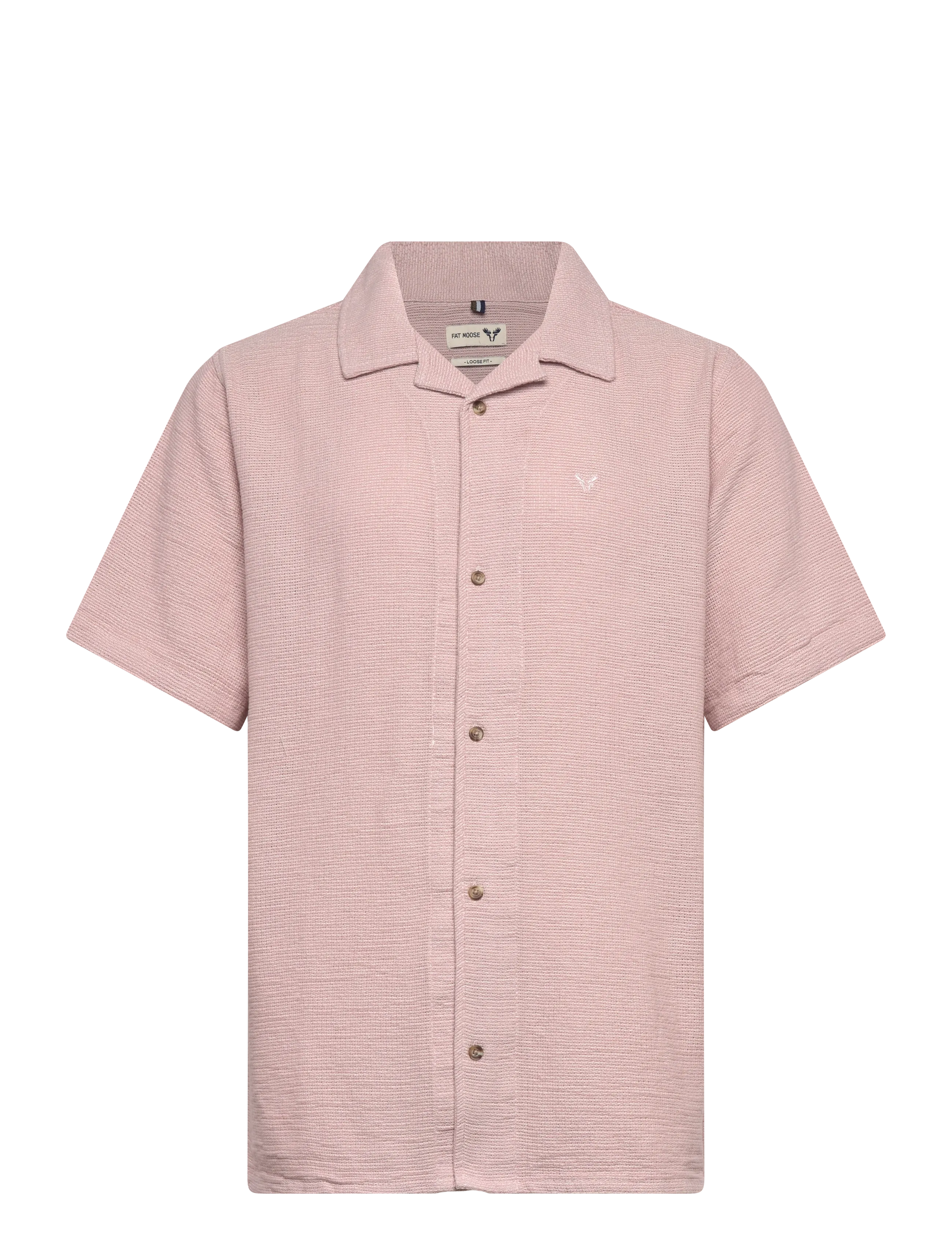 FAT MOOSE Nova S/S Shirt Pink - M - Herren