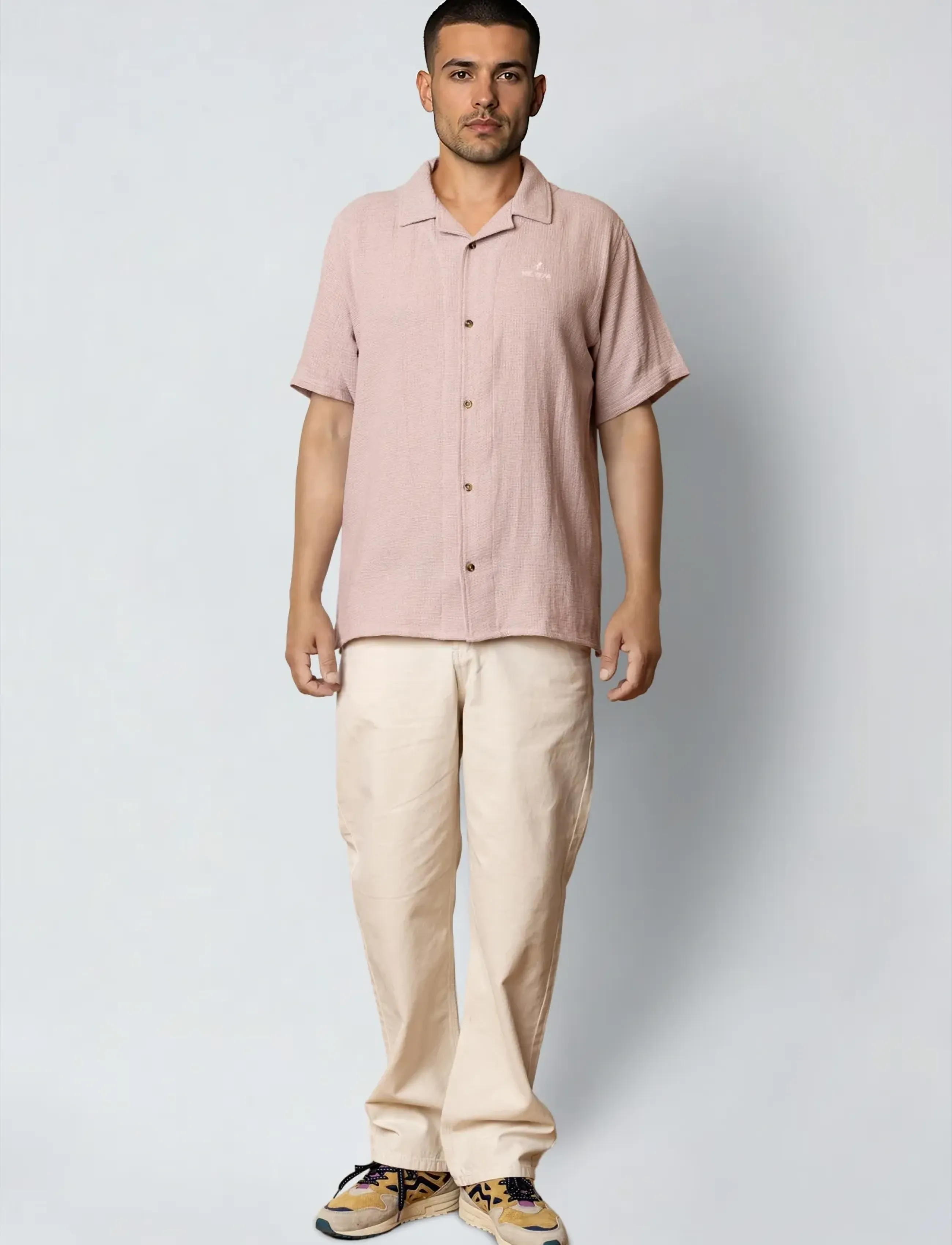 Fat Moose - Nova S/S shirt - mehed - violet ice melange - 3