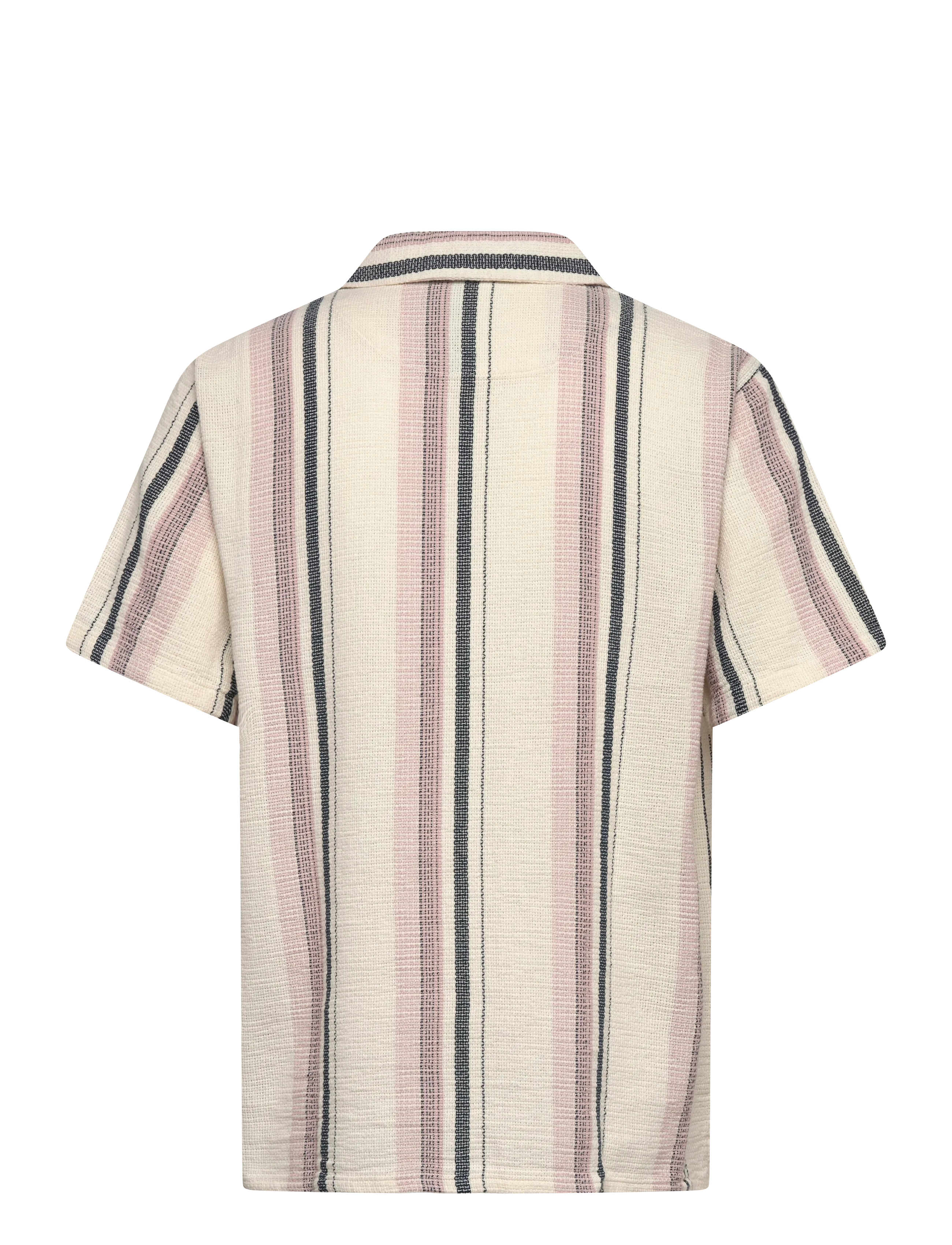 Fat Moose - Costa S/S shirt - kurzarmhemden - ecru/violet ice striped - 2