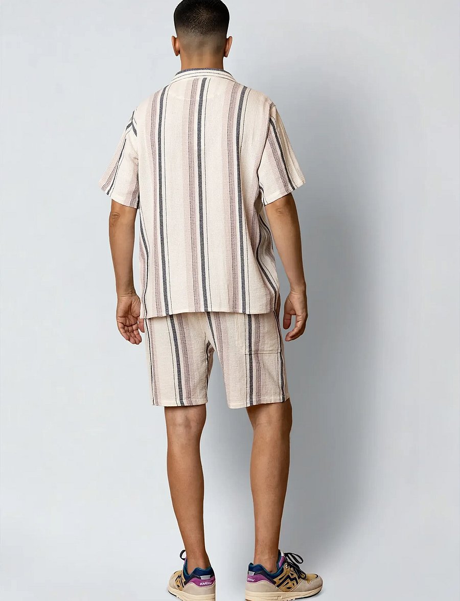 Fat Moose - Costa shorts - freizeitshorts - ecru/violet ice striped - 4