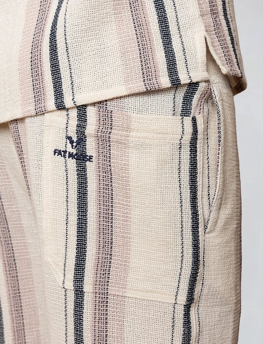 Fat Moose - Costa shorts - freizeitshorts - ecru/violet ice striped - 5