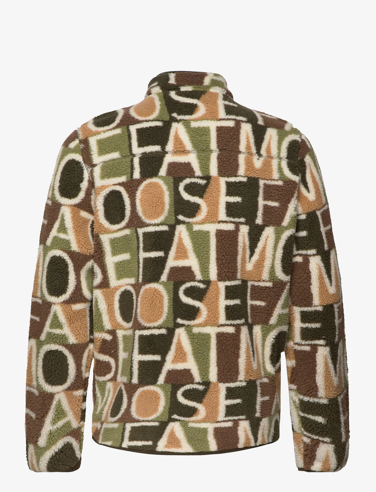 Fat Moose - Trevor Fleece Jacket AOP - mid layer jackets - green/brown - 1