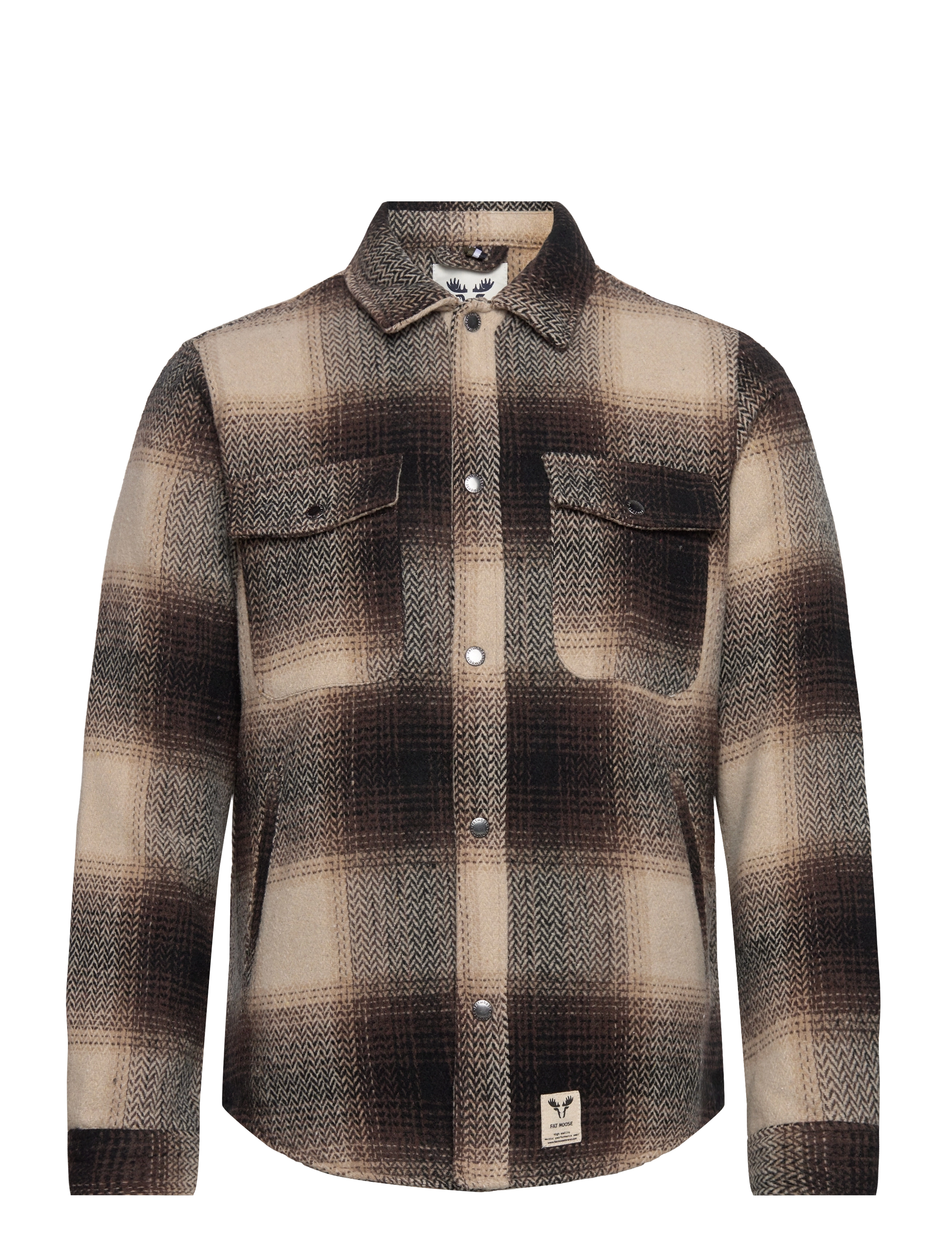 Bryce Check Overshirt - DARK BROWN CHECK