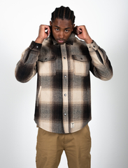 Fat Moose - Bryce Check Overshirt - mehed - dark brown check - 1