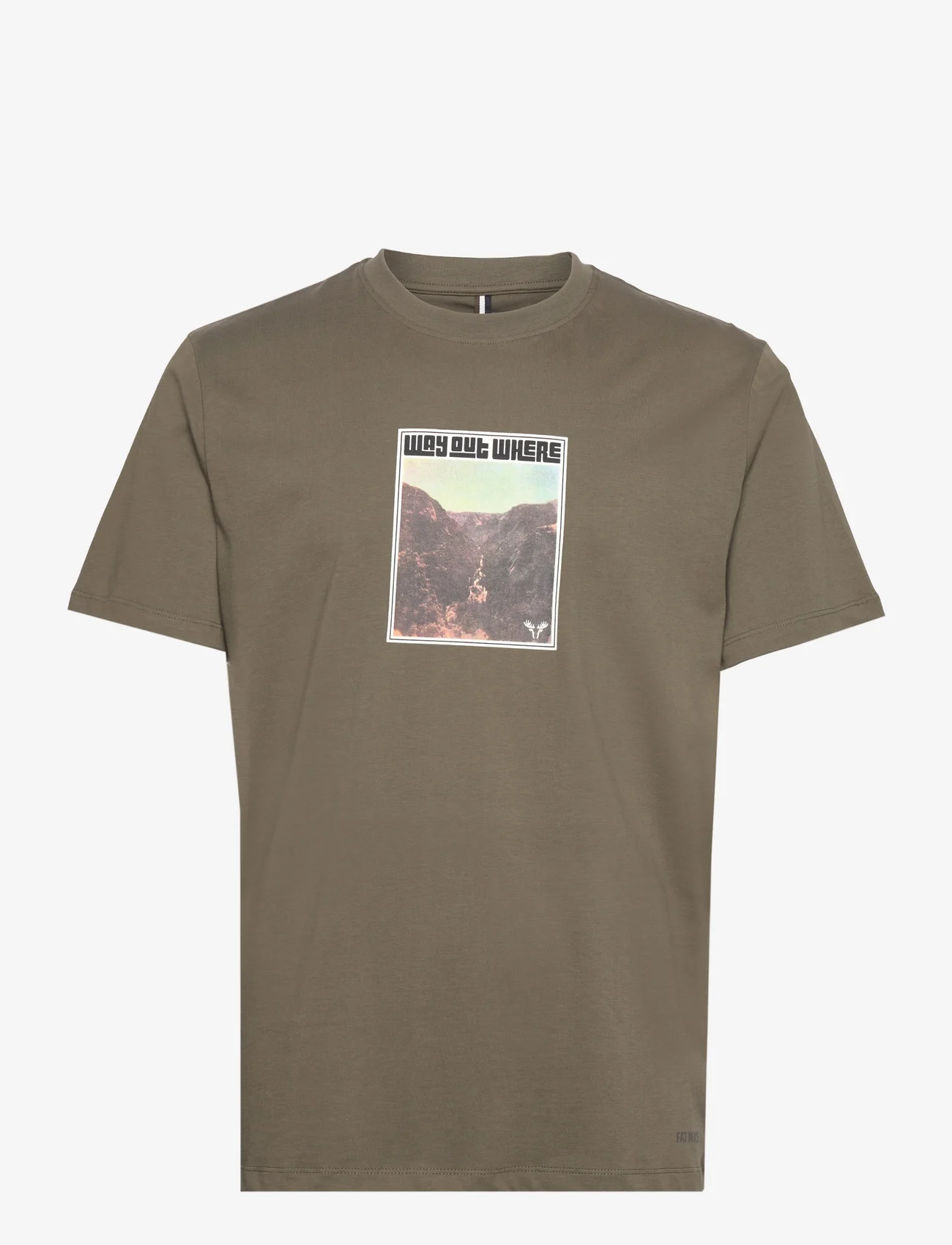 Fat Moose - James Cotton Tee - kortärmade t-shirts - army - 0