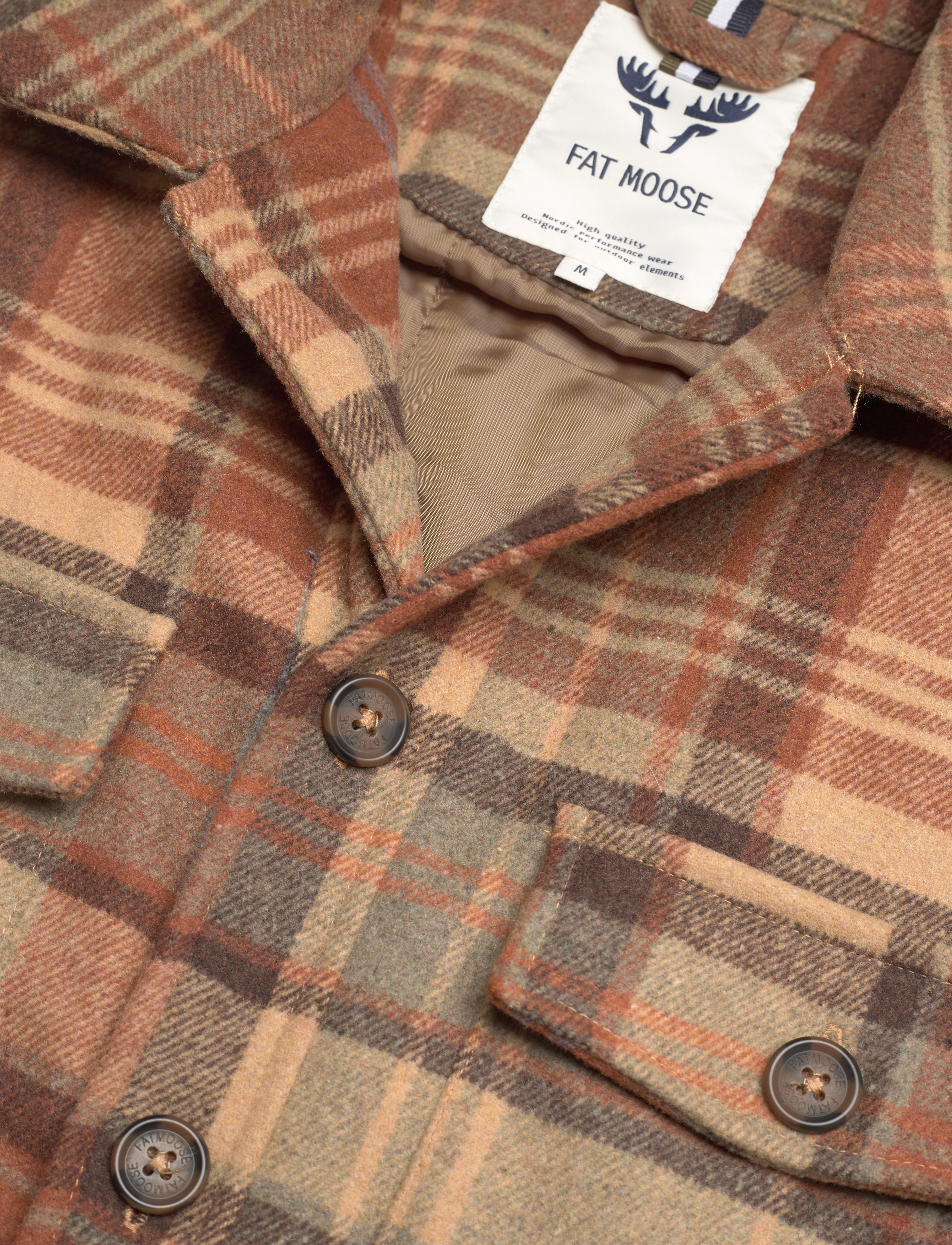 Fat Moose - Nathan Check Overshirt - rust orange check - 2