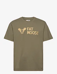 Fat Moose - FM Logo Organic Tee - alhaisimmat hinnat - army - 0