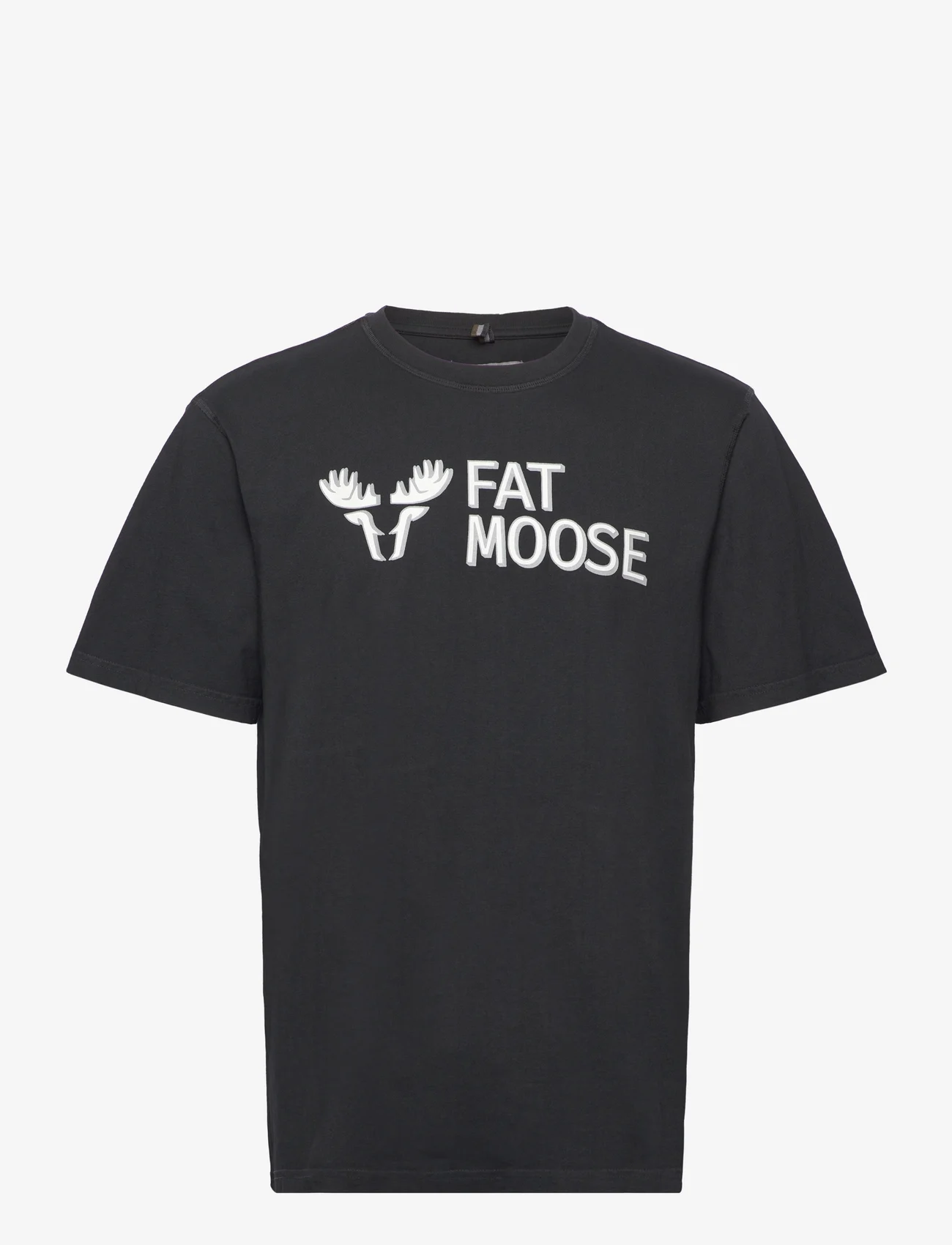 Fat Moose - FM Logo Organic Tee - najniższe ceny - black - 0