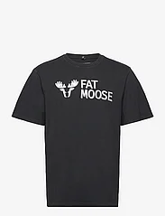 Fat Moose - FM Logo Organic Tee - mažiausios kainos - black - 0