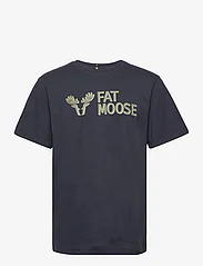 Fat Moose - FM Logo Organic Tee - t-shirts - dark navy - 0