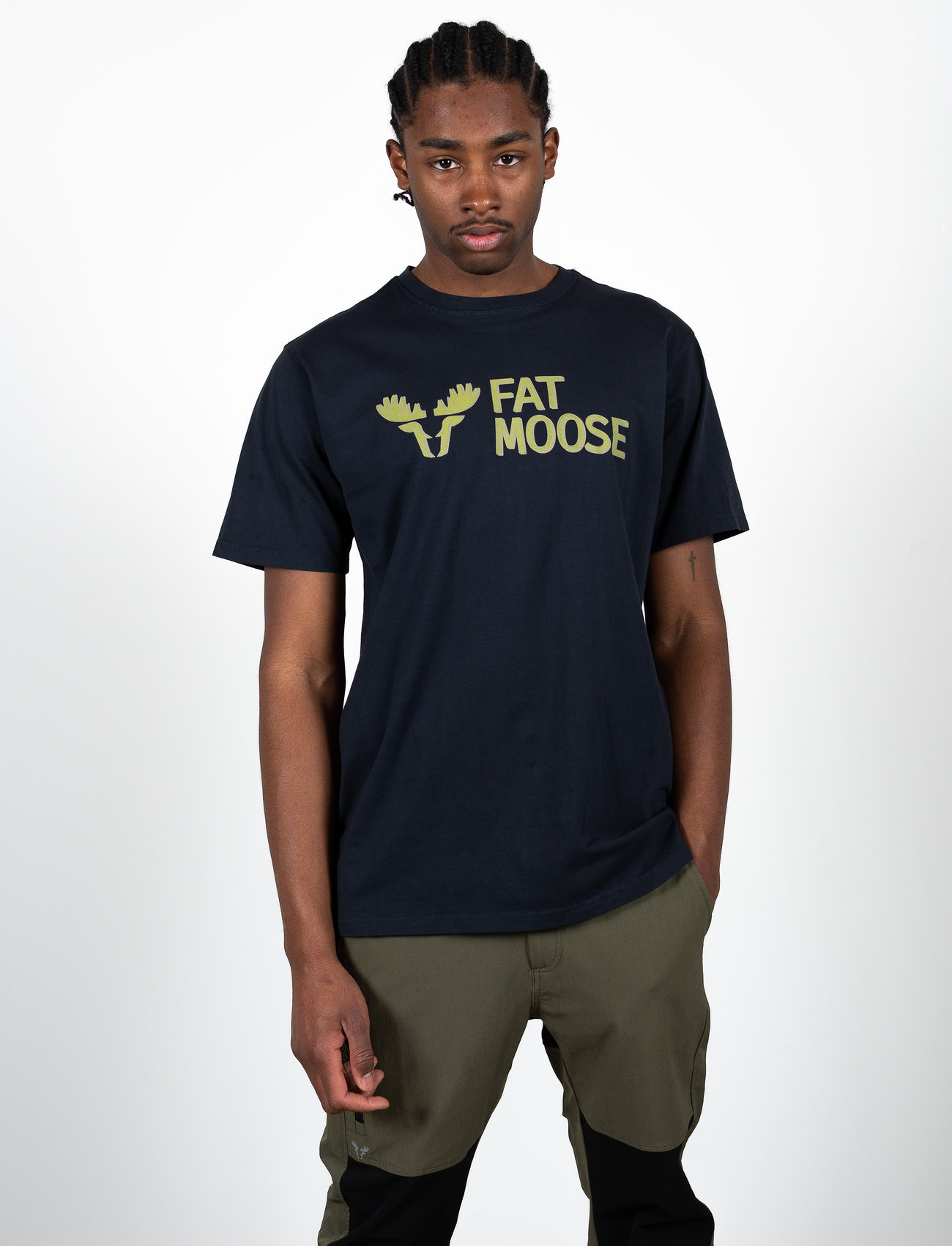 Fat Moose - FM Logo Organic Tee - de laveste prisene - dark navy - 1