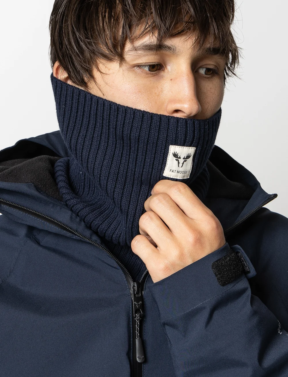 Fat Moose - FM Rib Tube - halsvärmare - dark navy - 0