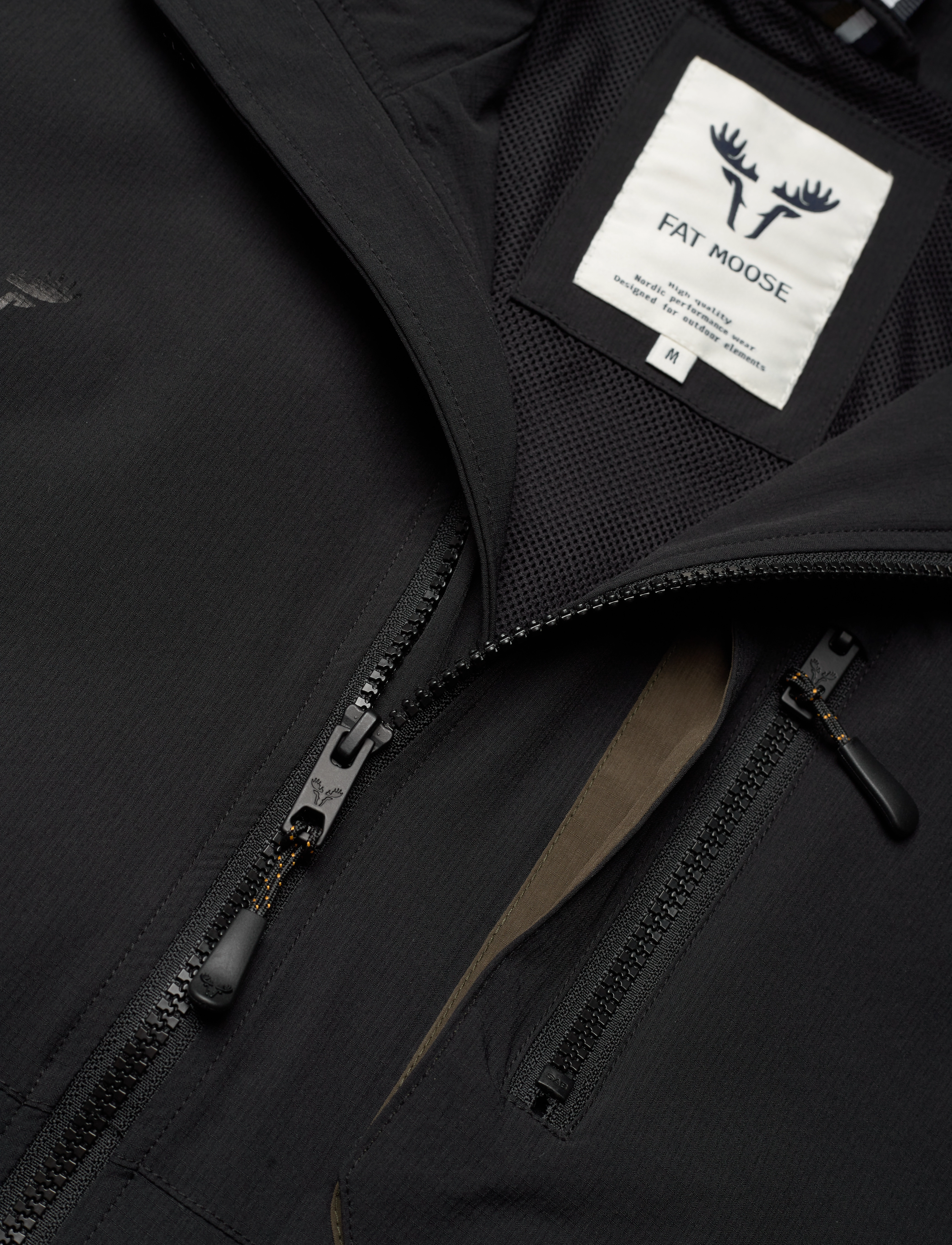 Fat Moose - Track Jacket - black/army - 3