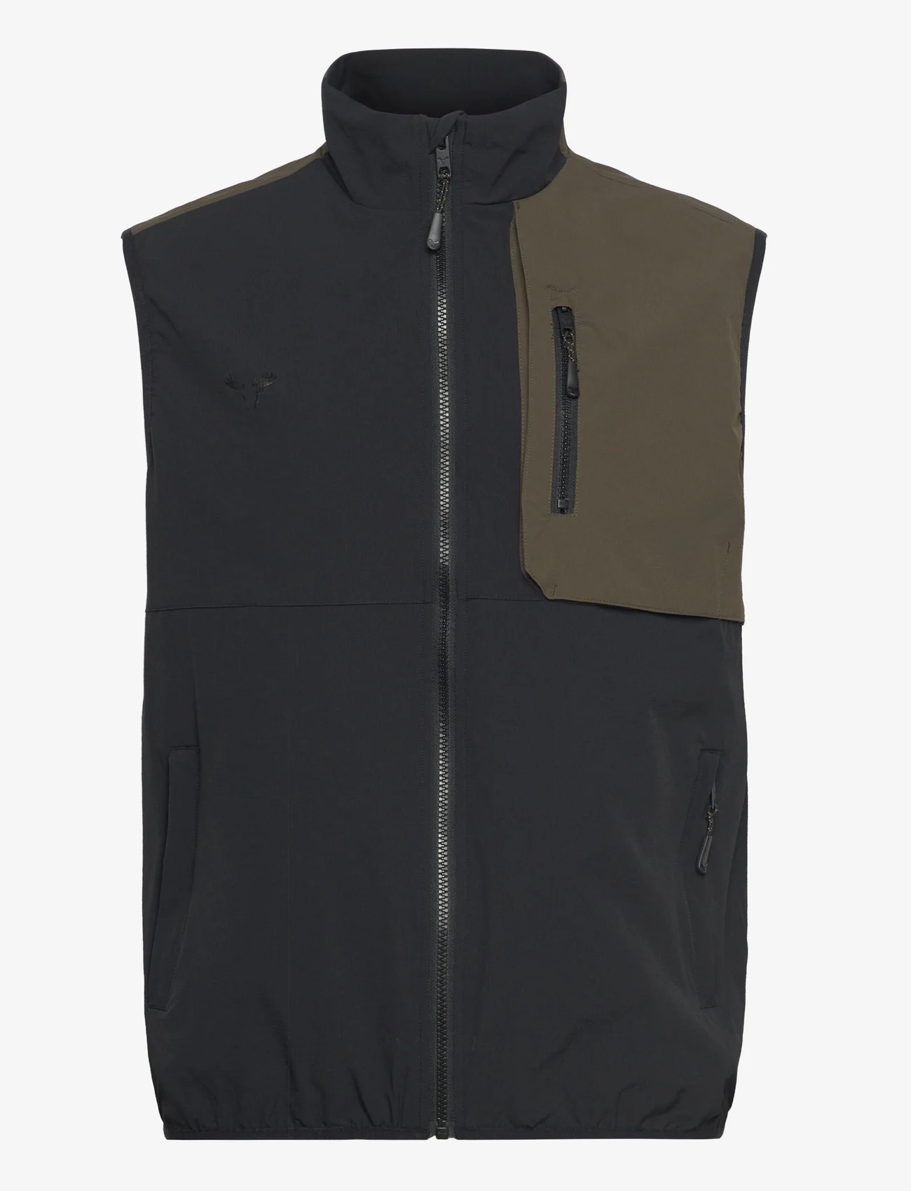 Fat Moose - Track Vest - vests - black/army - 0