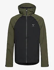 Fat Moose - Sky Shell Jacket Block - winter jackets - army / black - 0