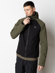 Fat Moose - Sky Shell Jacket Block - winter jackets - army / black - 2