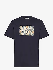 Fat Moose - Logo Cotton Tee - kortermede t-skjorter - dark navy - 0
