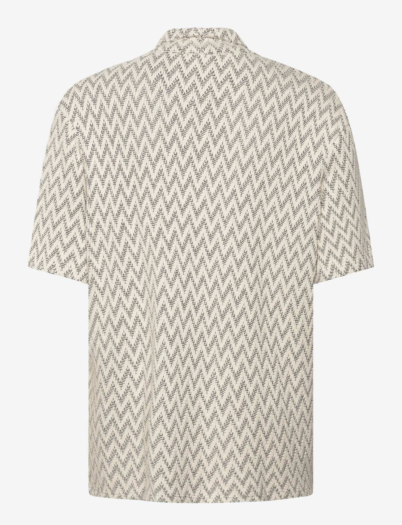 Fat Moose - Heat Jacquard Shirt S/S - kurzärmelig - ecru/black - 1