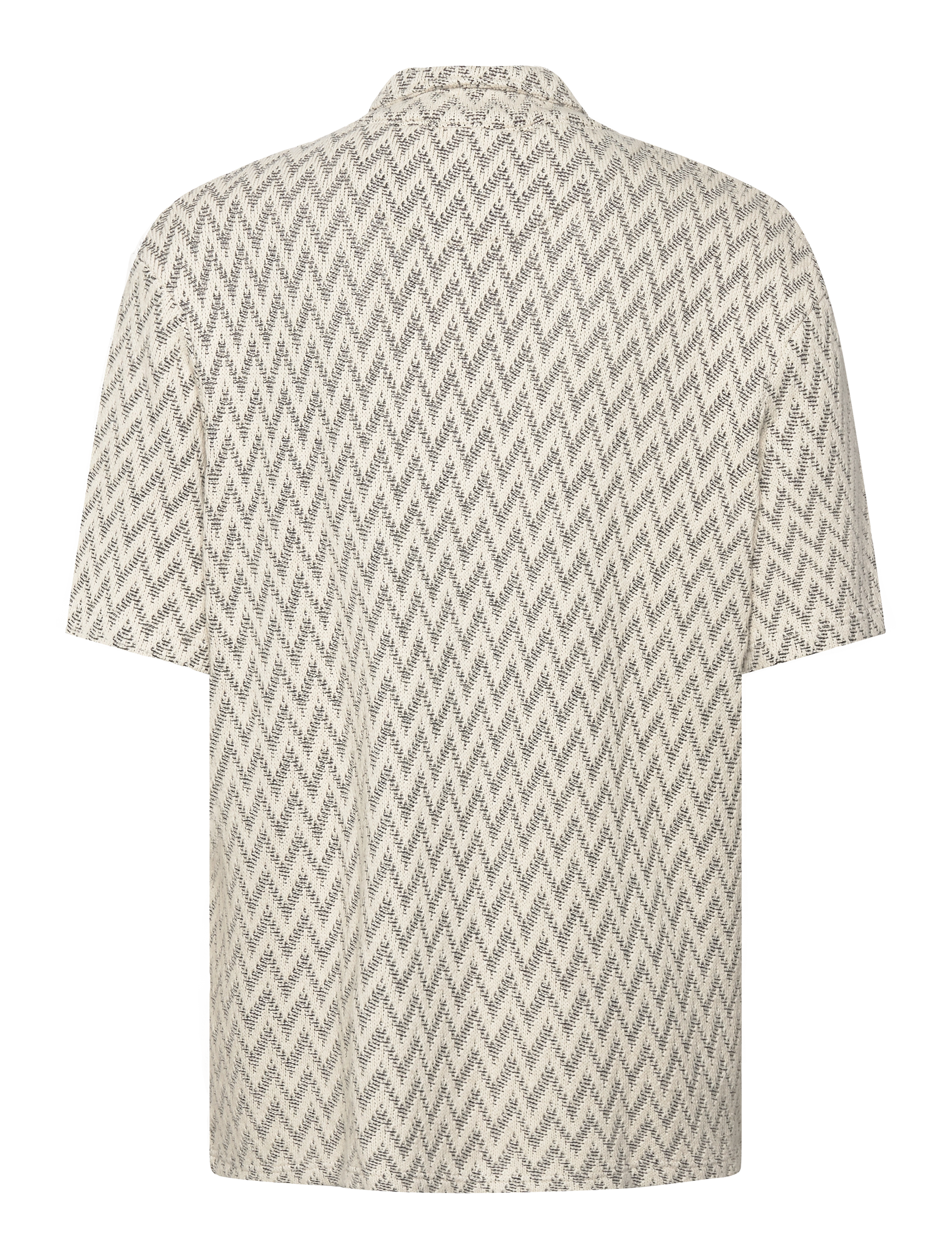 Fat Moose - Heat Jacquard Shirt S/S - ecru/black - 1
