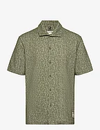 Float Jacquard Shirt S/S - GREEN/ECRU