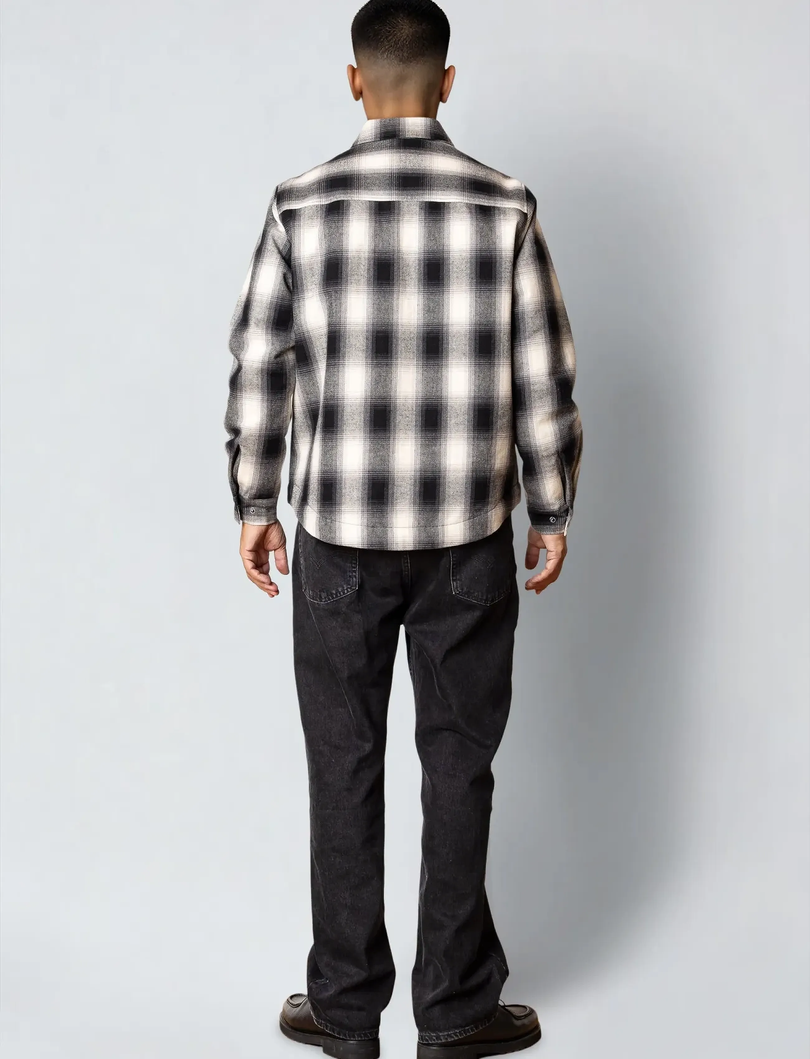 Fat Moose - Holger overshirt - forårsjakker - black/grey check - 3