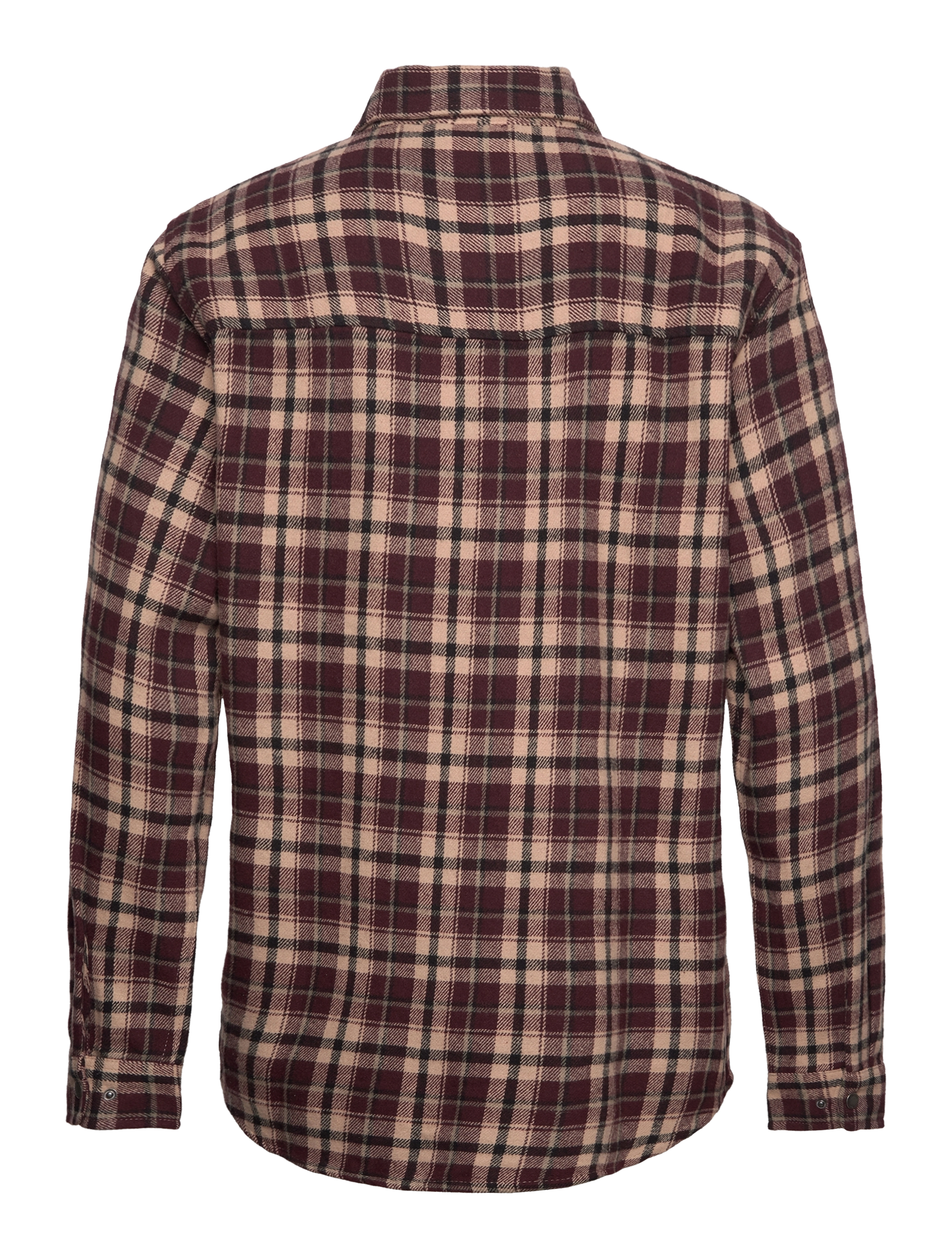 Fat Moose - Adrian cotton check shirt - dark plum/ecru - 2