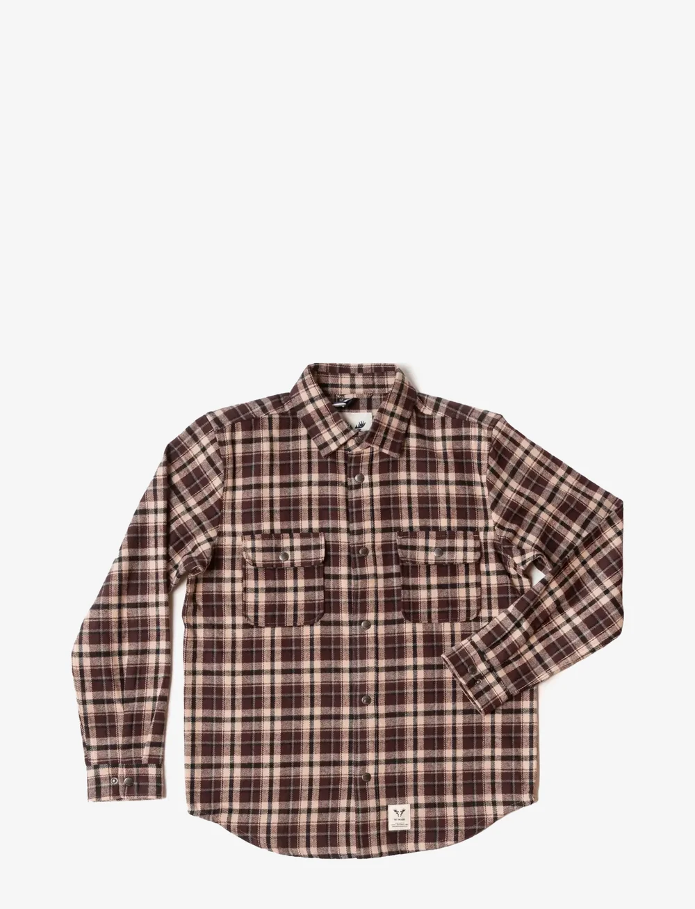 Fat Moose - Adrian cotton check shirt - rutiga skjortor - dark plum/ecru - 3