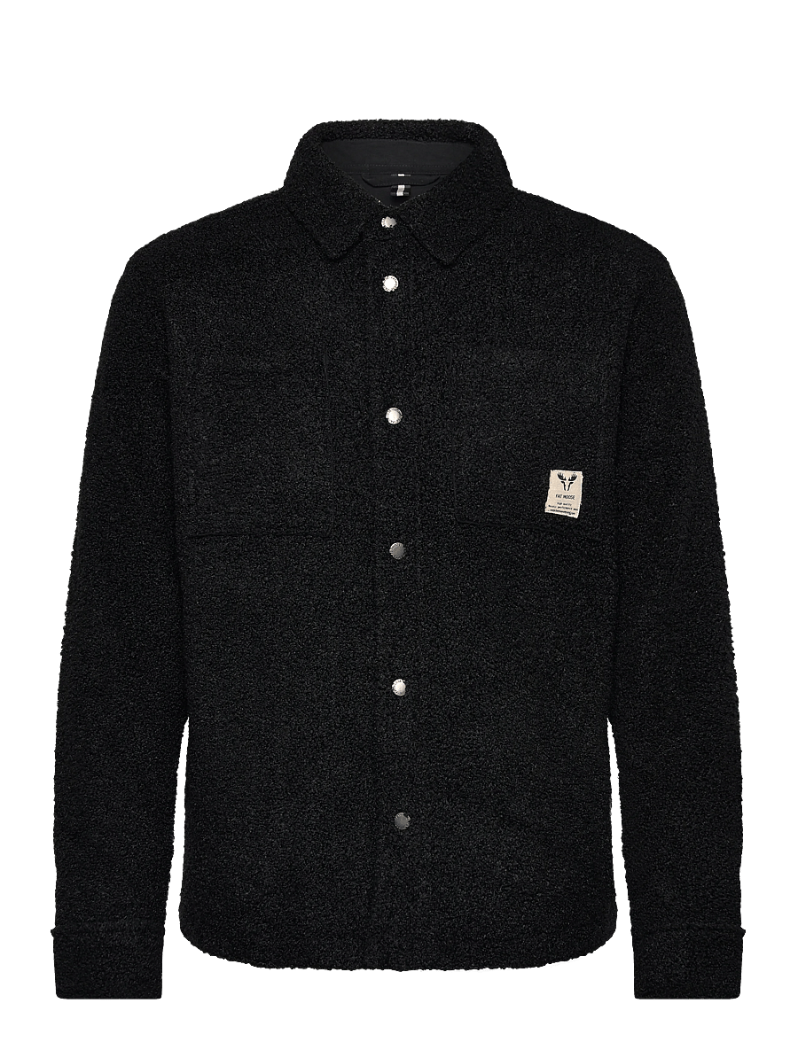 Fat Moose - Ace boucle overshirt - Überhemden - black - 1