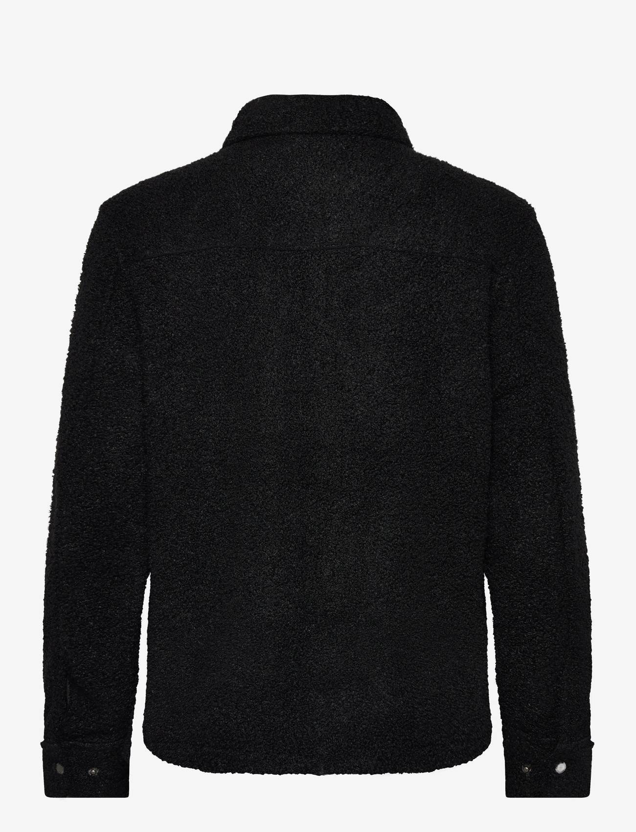 Fat Moose - Ace boucle overshirt - autumn clothing - black - 1