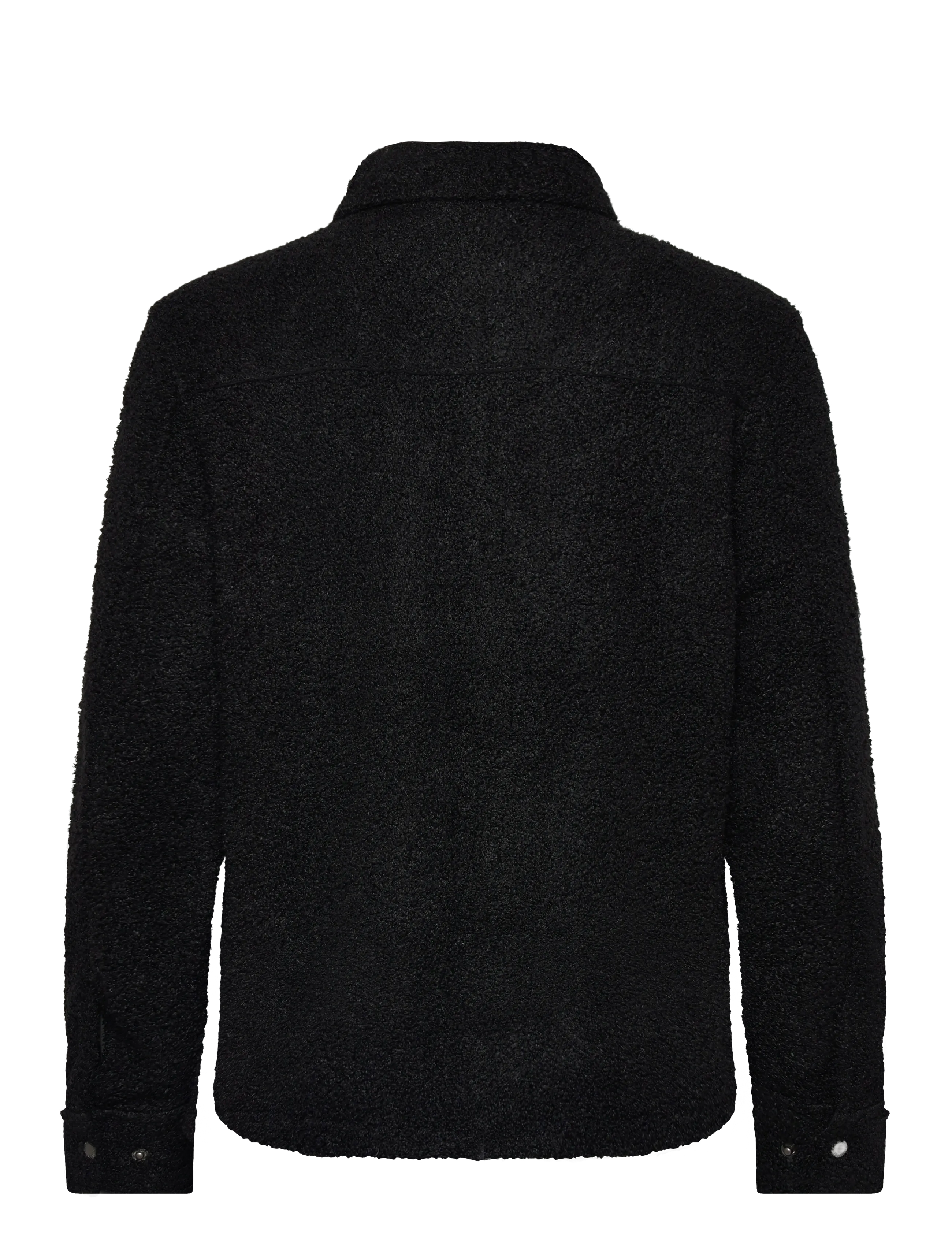 Fat Moose - Ace boucle overshirt - kollektioner - black - 2