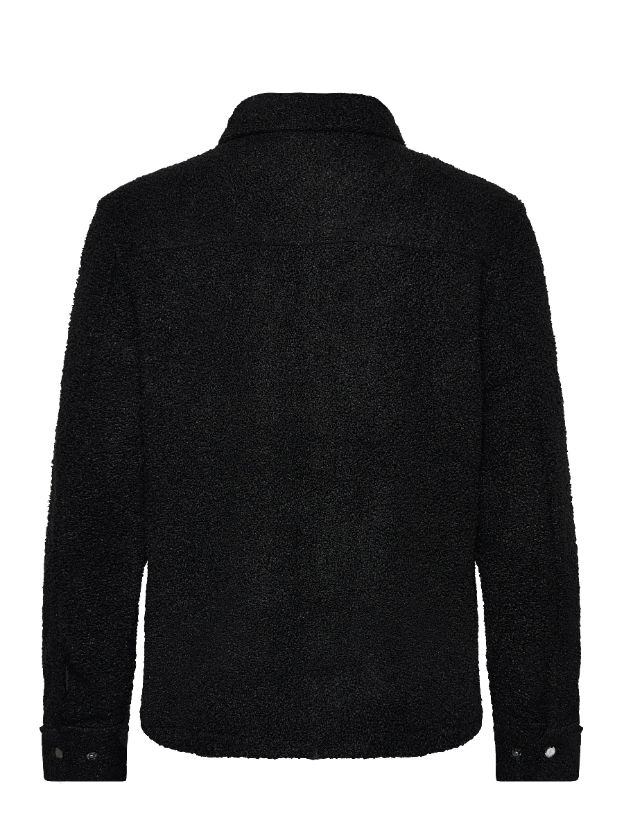 Fat Moose - Ace boucle overshirt - Überhemden - black - 2