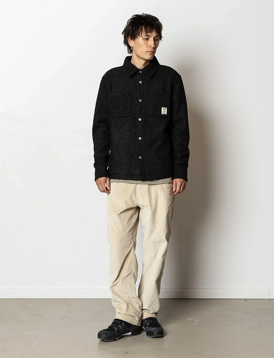 Fat Moose - Ace boucle overshirt - Überhemden - black - 3