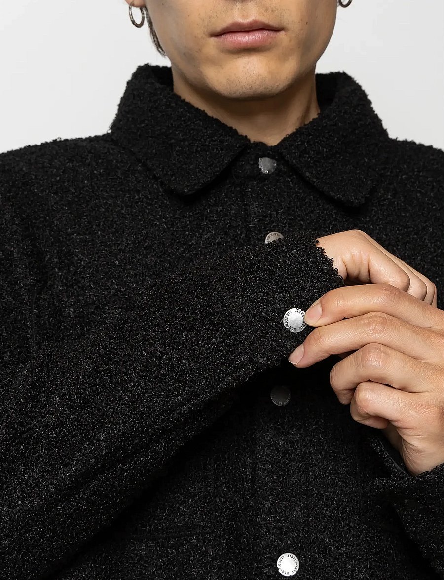 Fat Moose - Ace boucle overshirt - Überhemden - black - 5