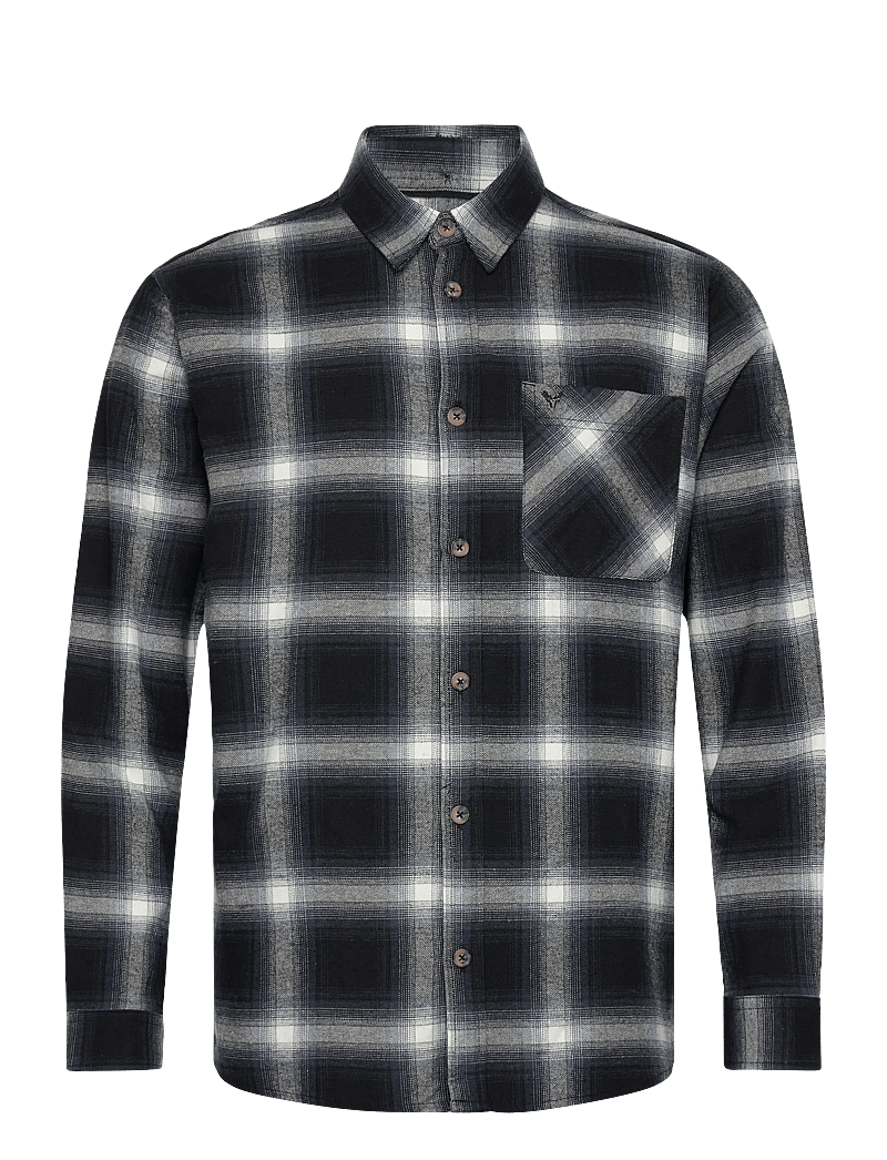 Fat Moose - Forest flannel shirt - flanellsärgid - dark navy/black check - 0