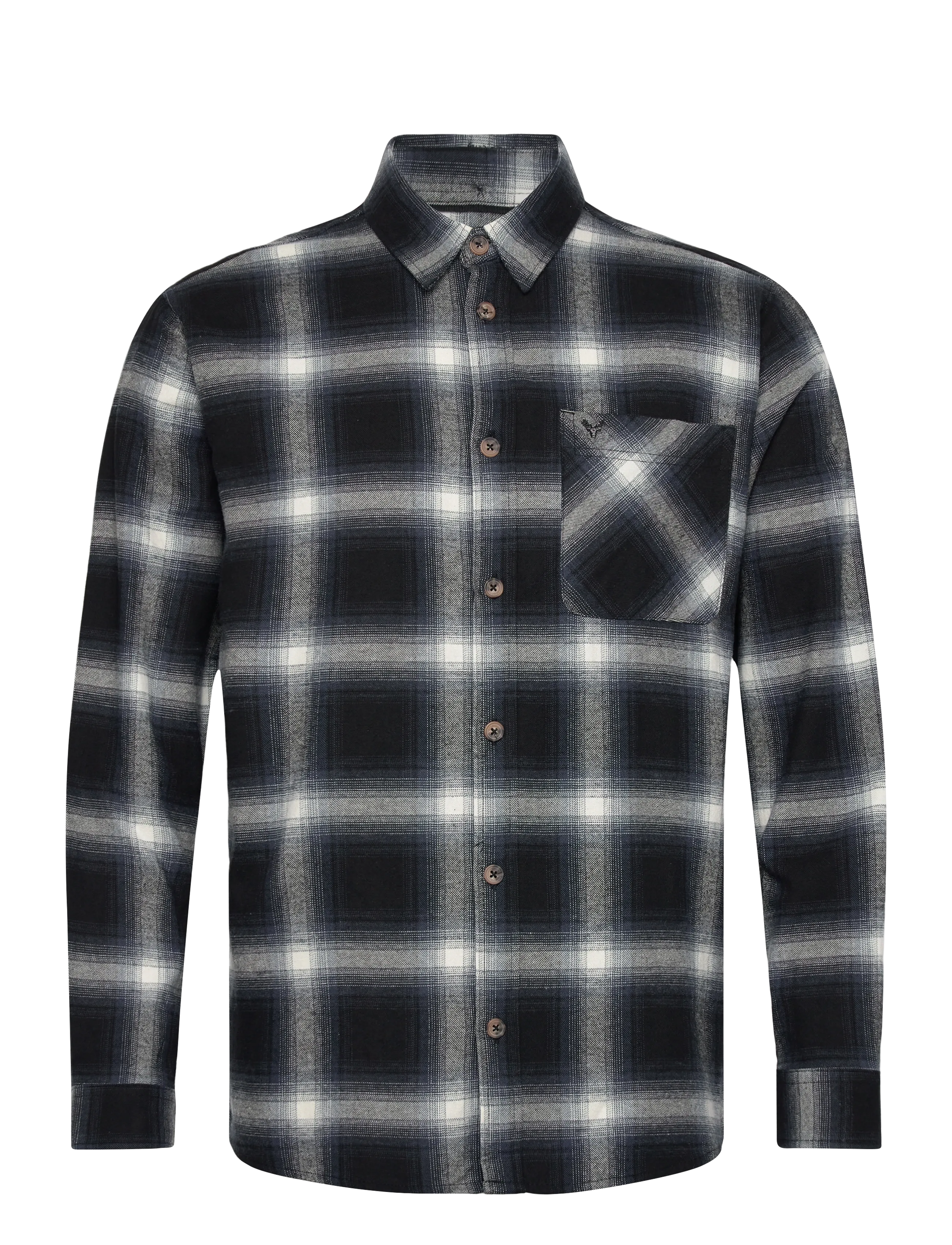 Fat Moose - Forest flannel shirt - flanell-hemden - dark navy/black check - 1