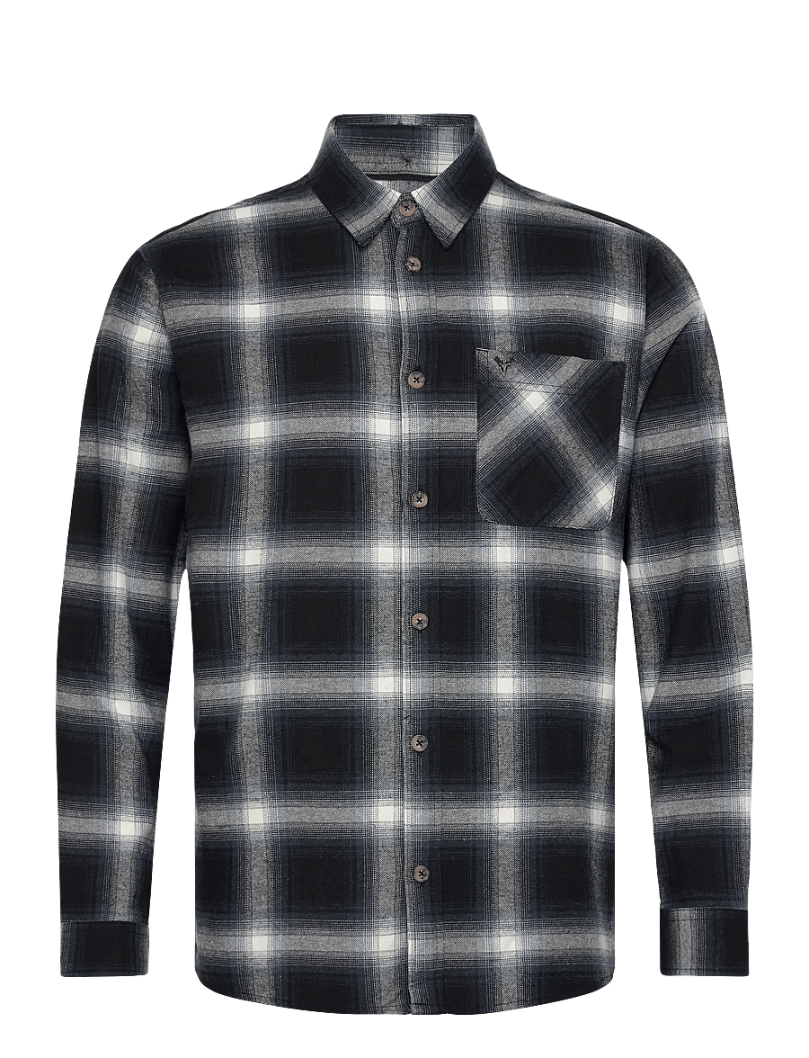 Fat Moose - Forest flannel shirt - flannel-skjorter - dark navy/black check - 1