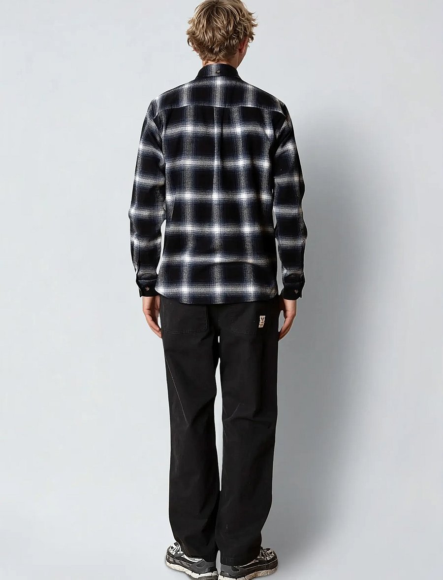 Fat Moose - Forest flannel shirt - flannel-skjorter - dark navy/black check - 5