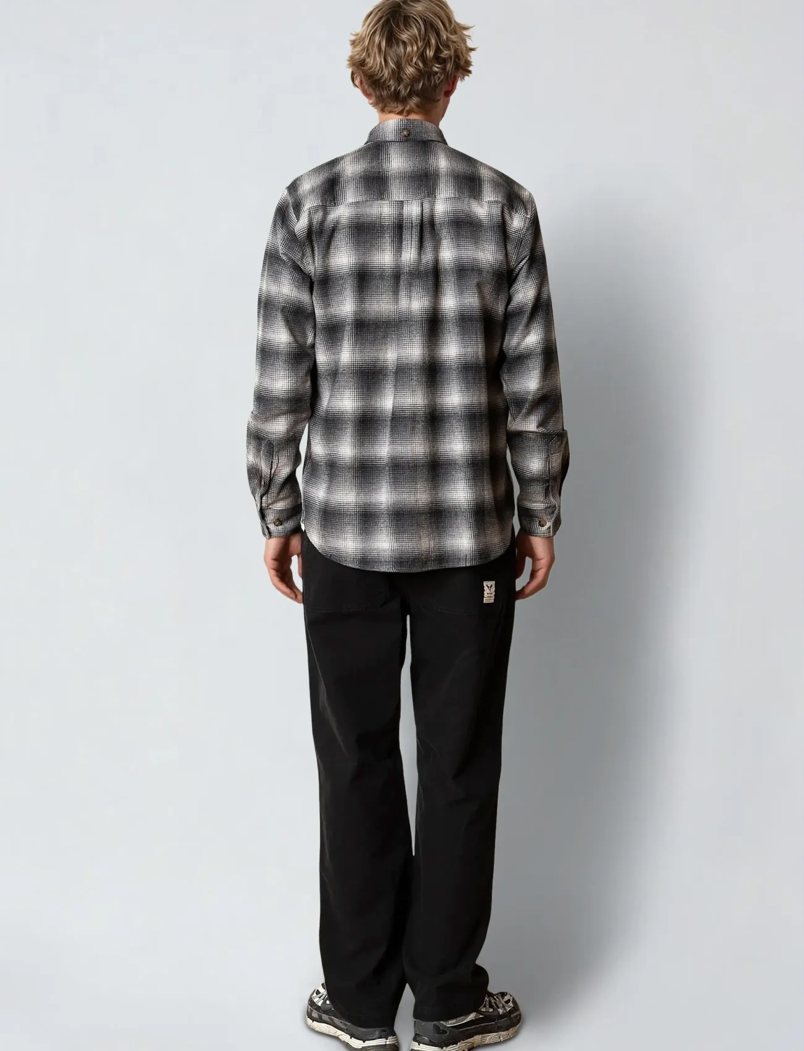 Fat Moose - Forest flannel shirt - flanell-hemden - mid grey/light grey - 4